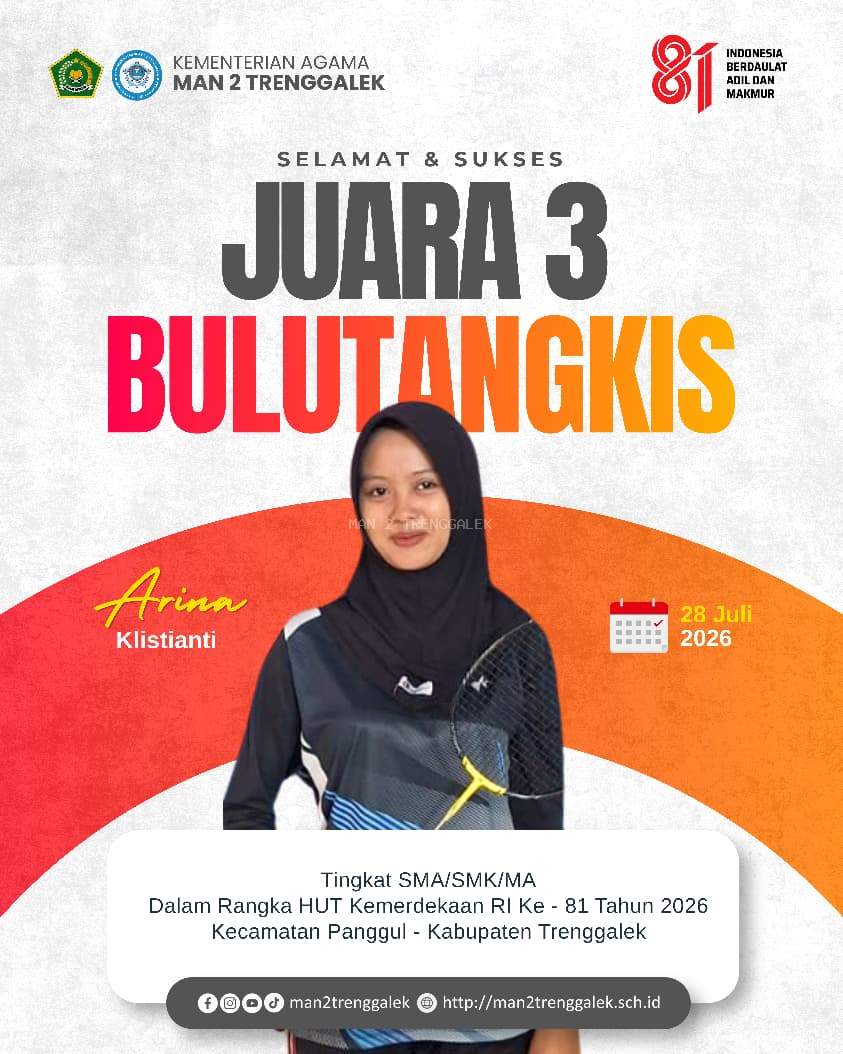 Siswi MAN 2 Trenggalek Raih Juara 3 Bulutangkis Putri di Ajang PHBN Kecamatan Panggul
